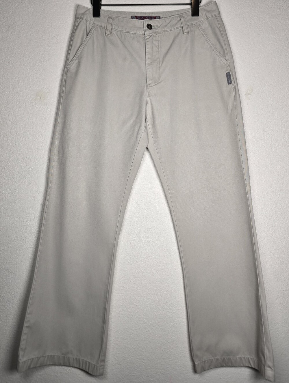 VTG Silver Jeans Co Wide Leg Khaki Chino Pants Y2K Baggy 32x29